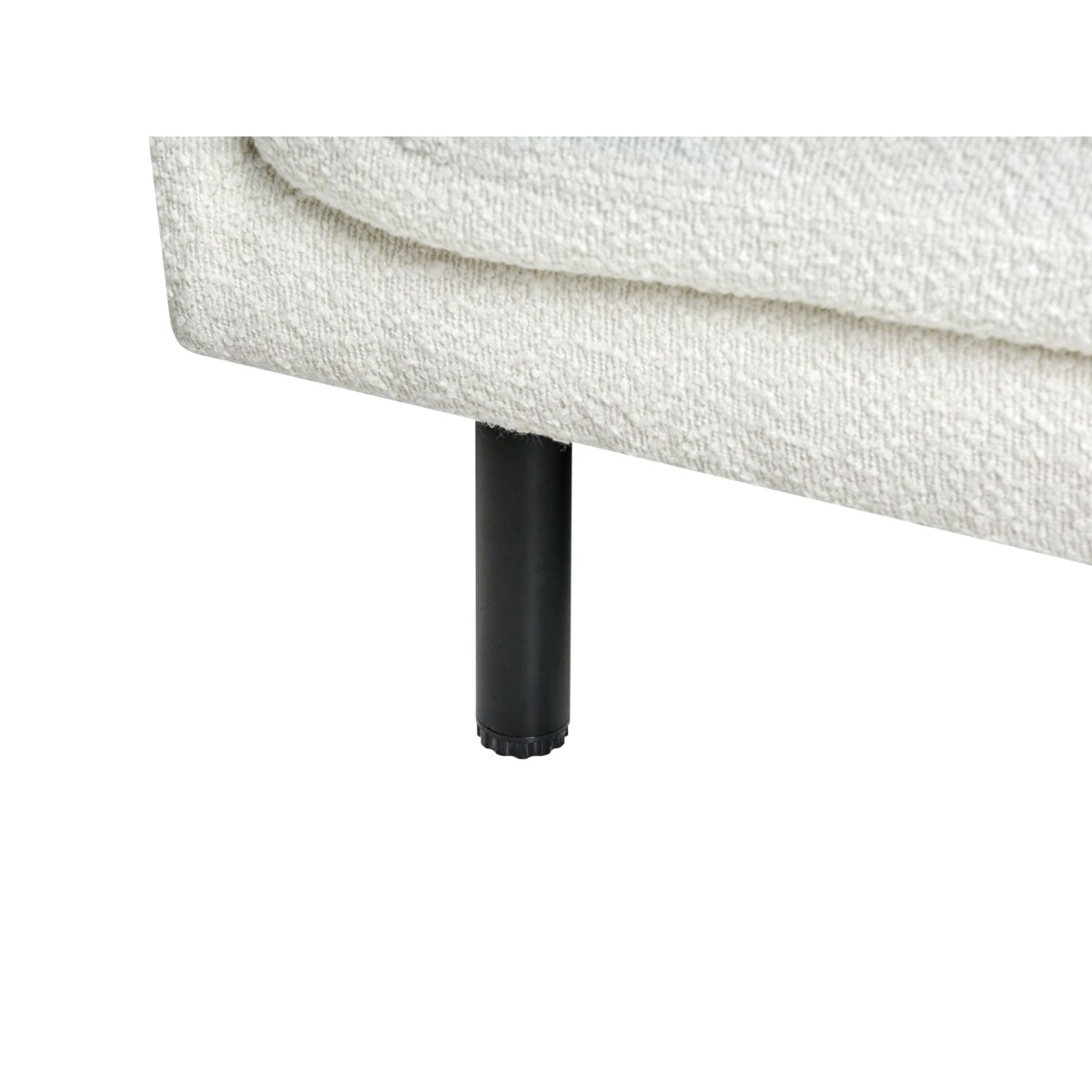 Sofa VORGOD Boucle Złamana biel dla 3 osób