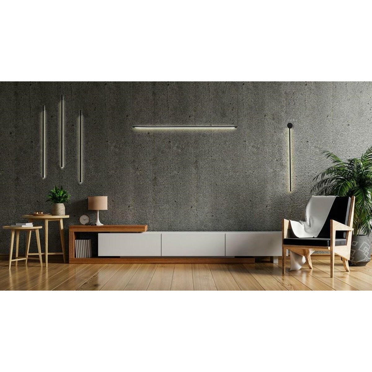 Kinkiet lampa ścienna OMBRE 80 czarna