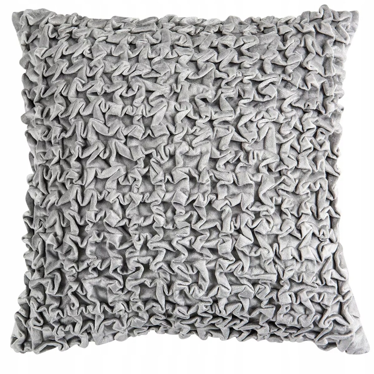 POSZEWKA NA PODUSZKĘ 45x45cm DEKORACYJNA SZARA aksamitna miła w dotyku