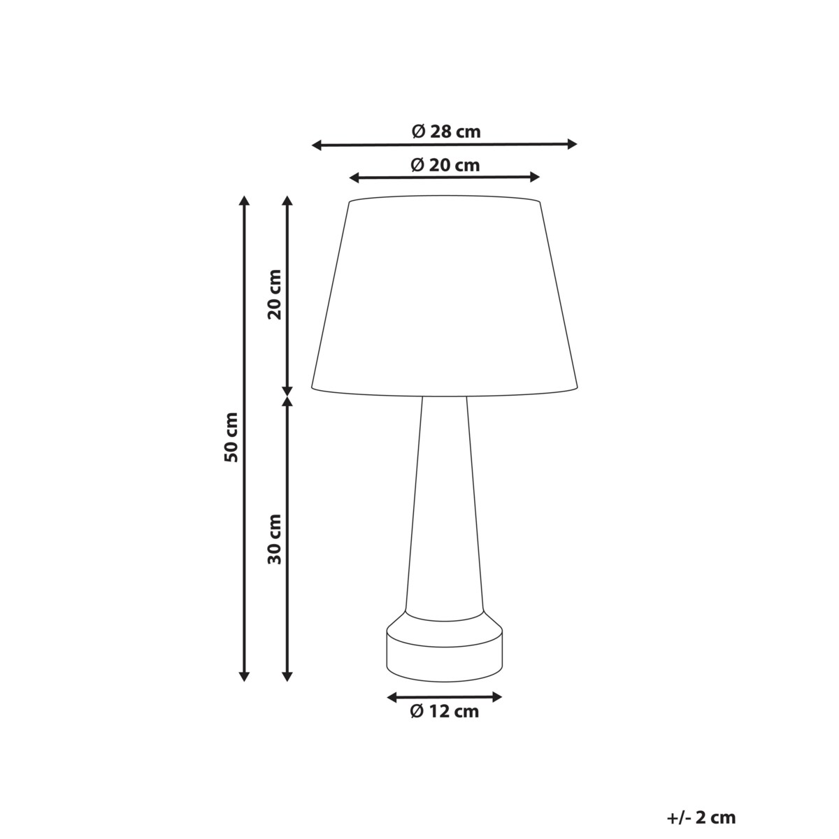 Lampa stołowa HUMUYA Ceramika Jasnobeżowy