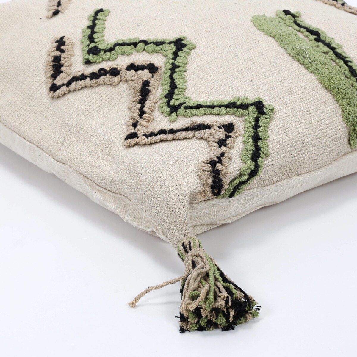 Dekoracyjna poduszka bawełniana z chwostami, 45 x 45 cm