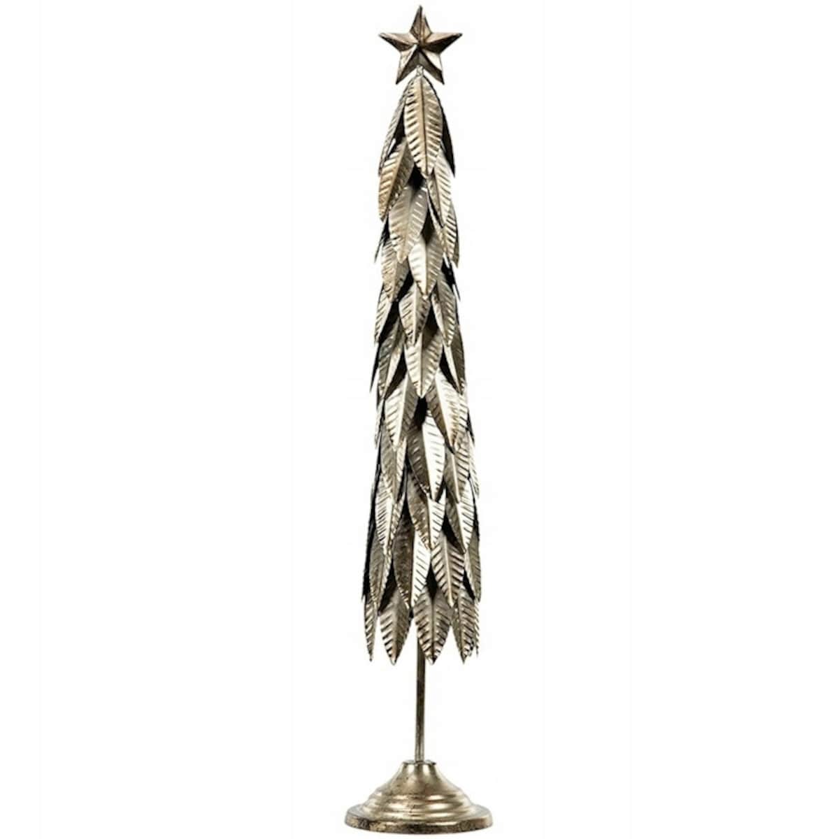 FIGURKA ŚWIĄTECZNA CHOINKA SREBRNA LOFT 56cm BOŻE NARODZENIE WYSOKA DUŻA