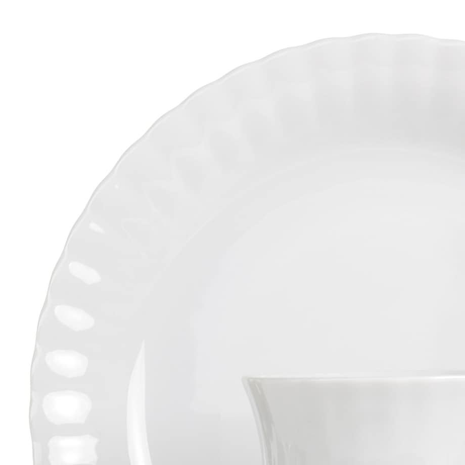 Zestaw filiżanek ze spodkami dla 6 osób 12 el. Iwona Biała C000