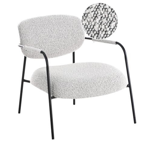 Fotel AUSVIKA Czarny/ biały