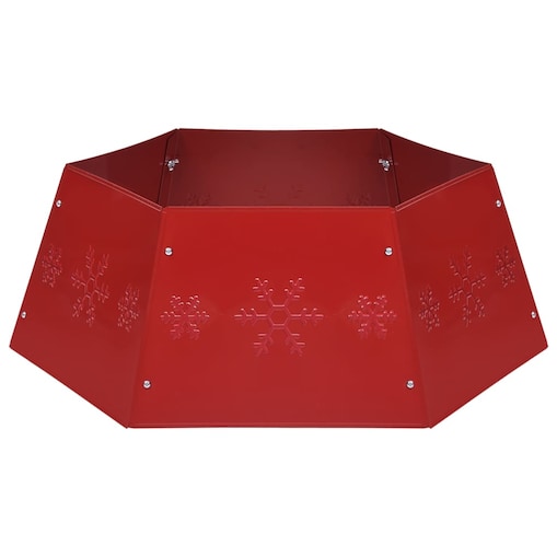 vidaXL Osłona pod choinkę, czerwona, Ø68x25 cm