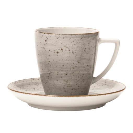 Filiżanka 200 ml ze spodkiem Beata, Sonia szara LB20 (6630Z)