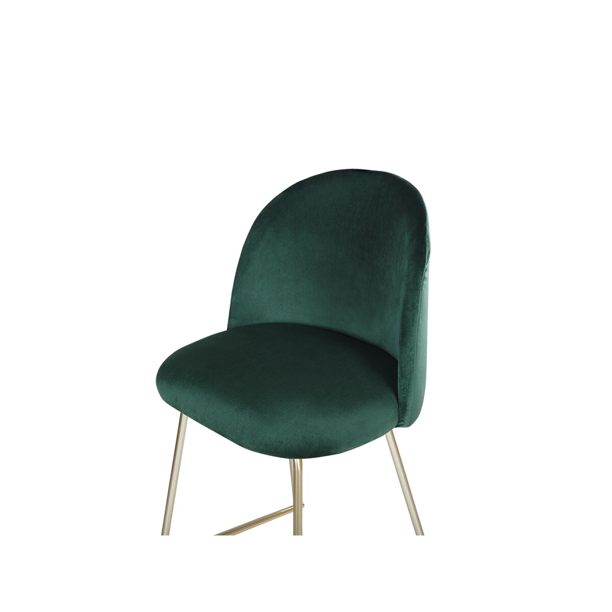 Zestaw 2 krzeseł barowych welurowy zielony ARCOLA