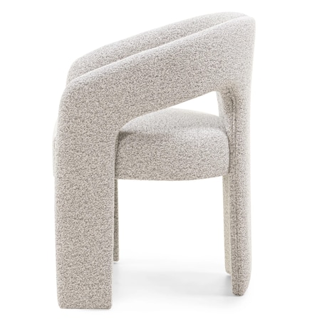 Krzesło tapicerowane HEMBER szarobeżowe 77x62x56 cm