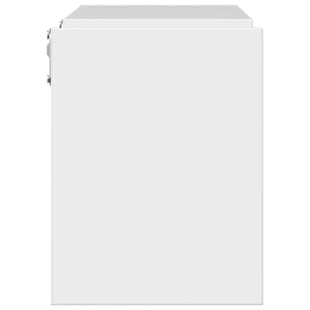 vidaXL Półki ścienne, 2 szt., wysoki połysk, białe, 100x15x20 cm