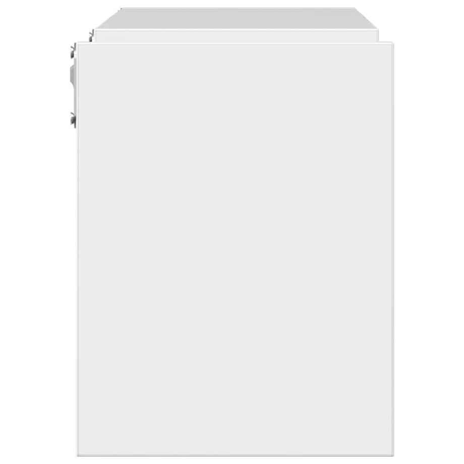 vidaXL Półki ścienne, 2 szt., wysoki połysk, białe, 100x15x20 cm