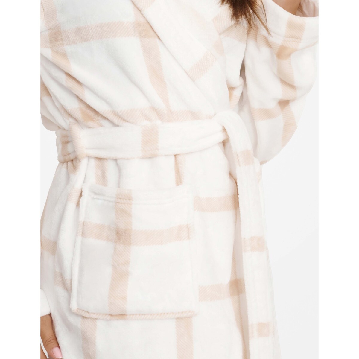 Szlafrok Great 41061-01X Kremowy Kremowy, S