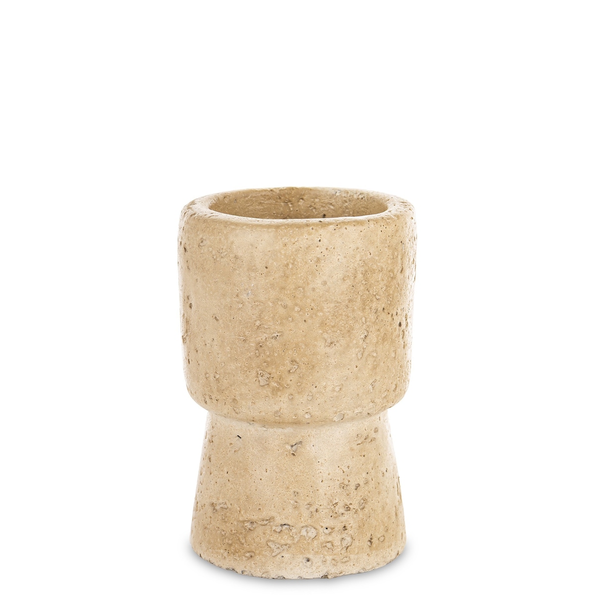 Świecznik cementowy 9x6x6 cm TORING-4 beżowy