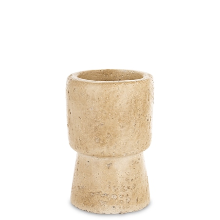 Świecznik cementowy 9x6x6 cm TORING-4 beżowy
