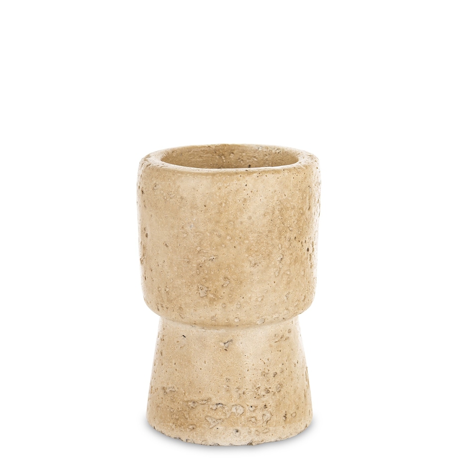 Świecznik cementowy 9x6x6 cm TORING-4 beżowy