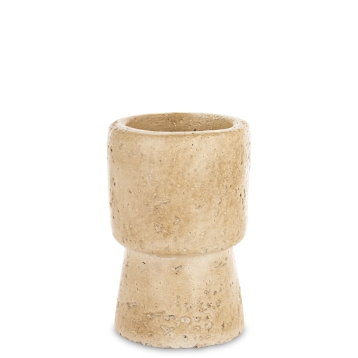 Świecznik cementowy 9x6x6 cm TORING-4 beżowy