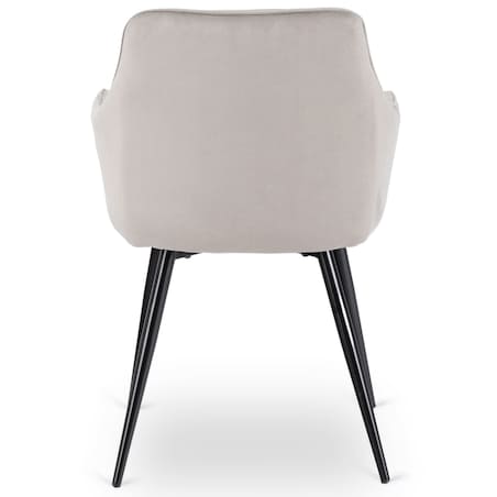 Krzesło Tapicerowane Welurowe Do Salonu Jadalni Kuchenne Szare MODESTO