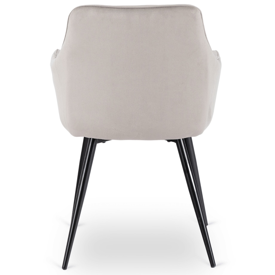 Krzesło Tapicerowane Welurowe Do Salonu Jadalni Kuchenne Szare MODESTO