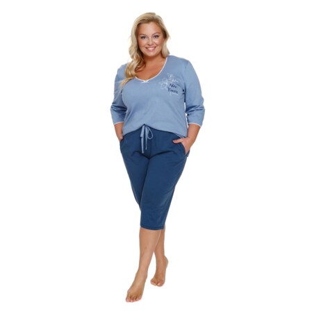 Doctor Nap Niebieska piżama damska - L