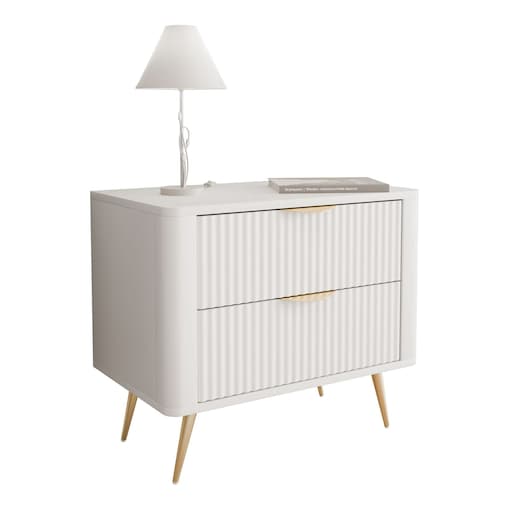 Szafka nocna SCARLETT z szufladami beżowa