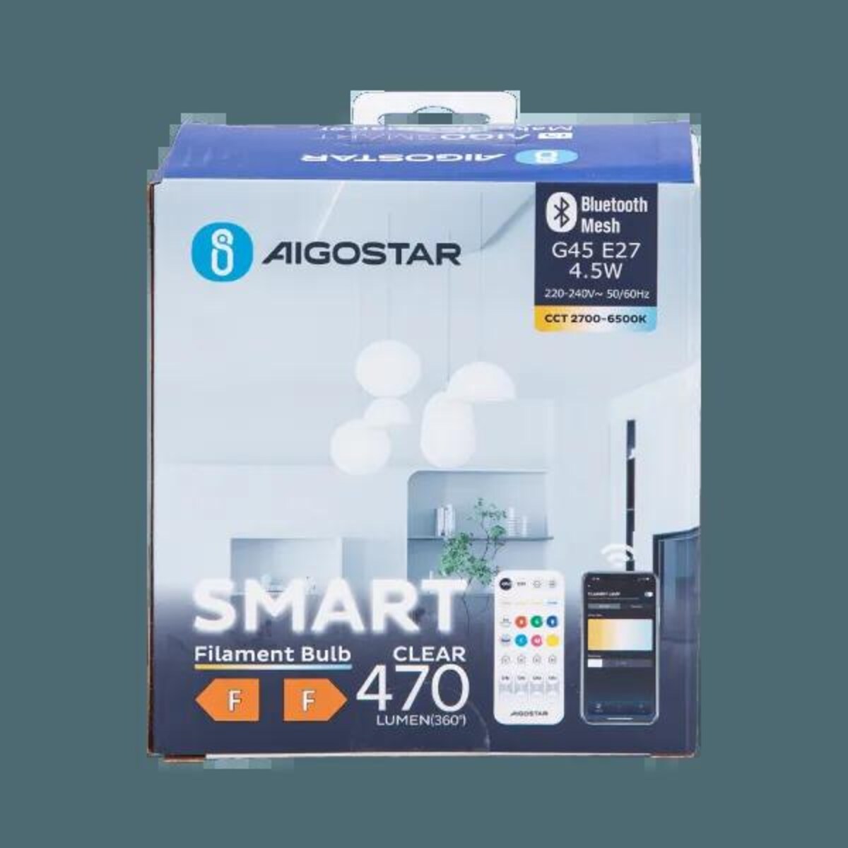 inteligentna żarówka bluetooth mesh g45 4.5w cct 2 szt. ,z pilotem