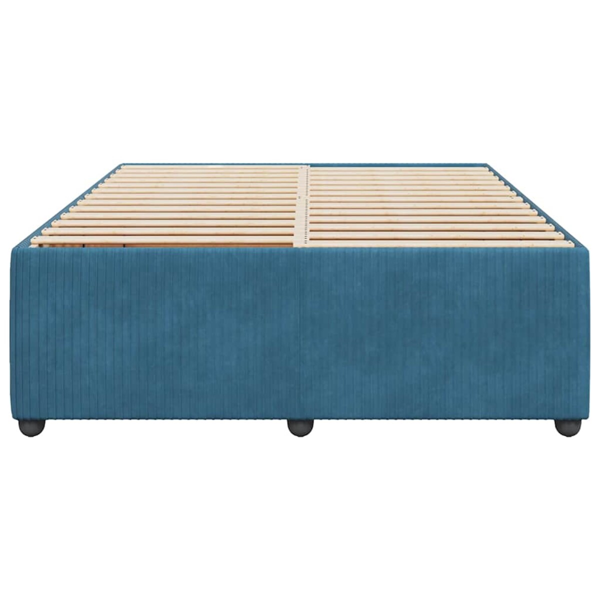 vidaXL Rama łóżka, niebieska, 140x190 cm, tapicerowana aksamitem