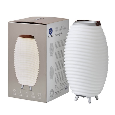 KOODUU SYNERGY 50 Lampa LED z głośnikiem i coolerem na napoje - 56 x 32 cm, Biały