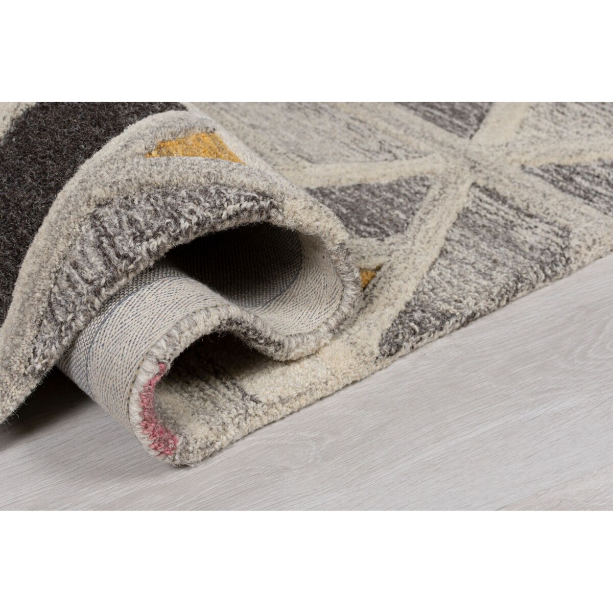 Dywan Wełniany Moda River Szary/Wielokolorowy 120x170