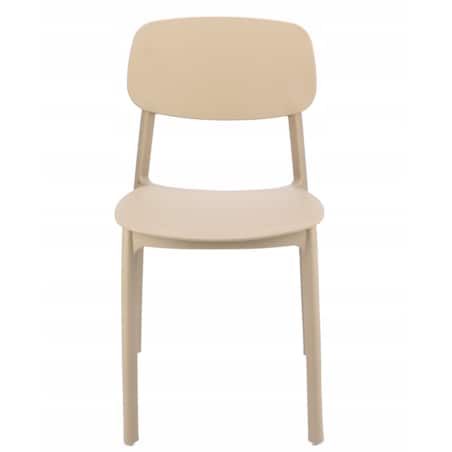 Krzesło ogrodowe plastikowe LARA beżowe