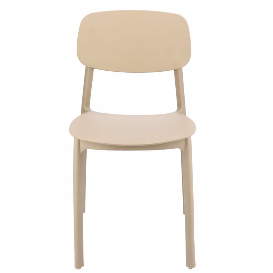 Krzesło ogrodowe plastikowe LARA beżowe