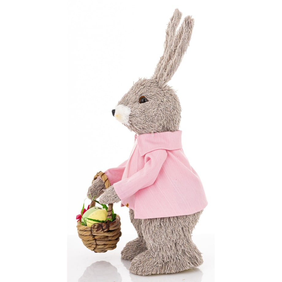 Figurka - króliczka z wielkanocnym koszyczkiem 34x16x16 cm SEMIRA