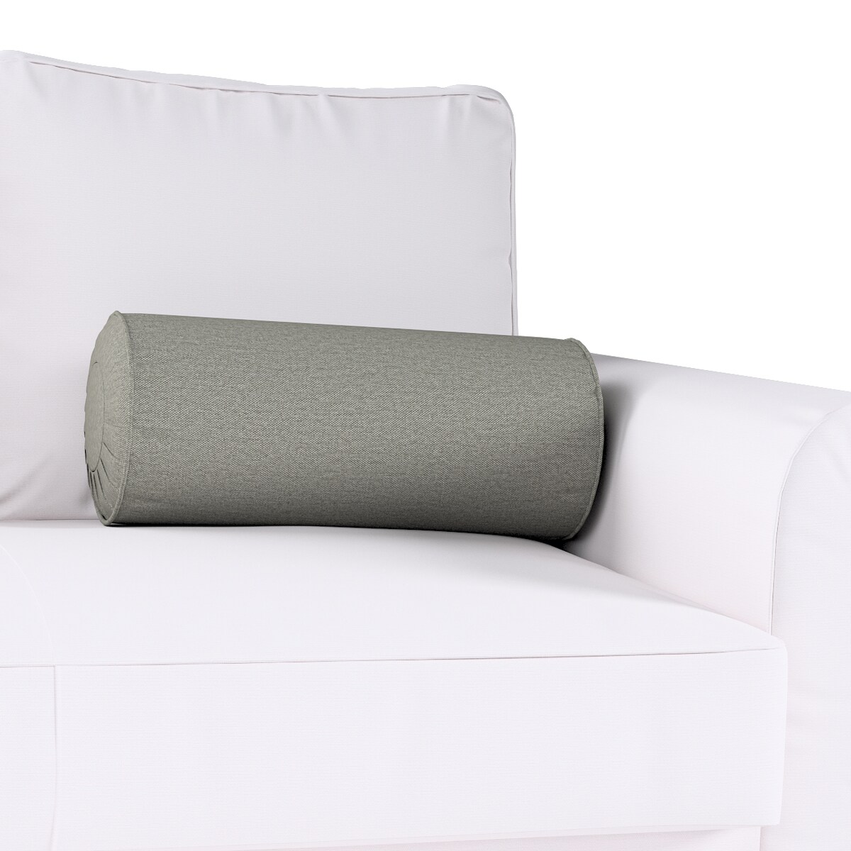 Poduszka wałek z zakładkami, szary, Ø20 x 50 cm, Etna