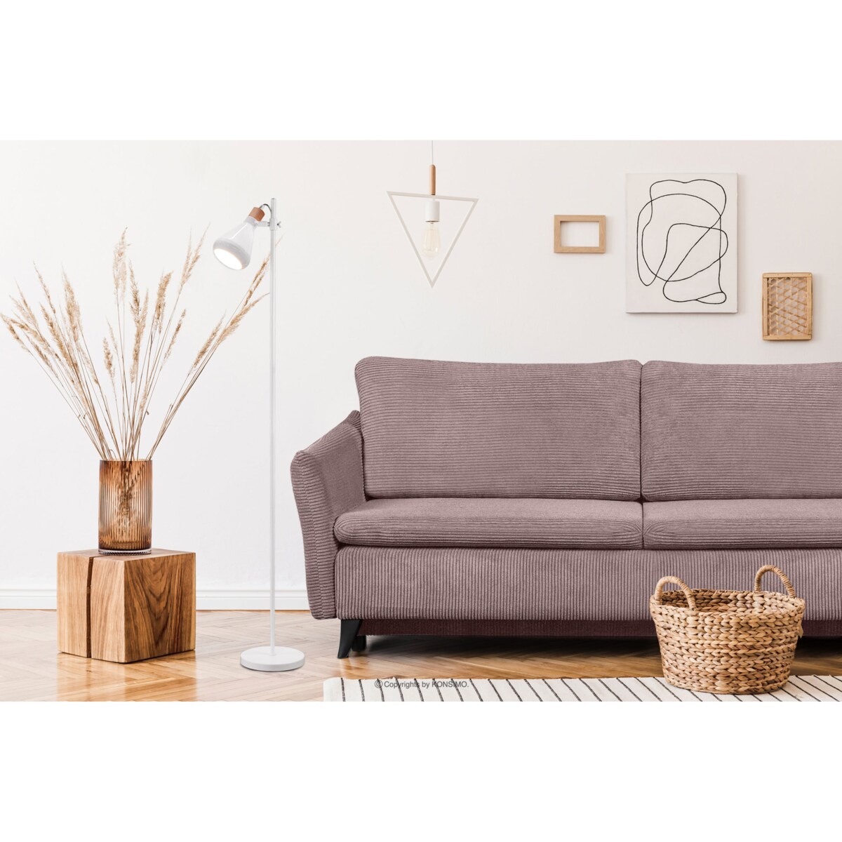 Konsimo CORTODI Lampa podłogowa, biały