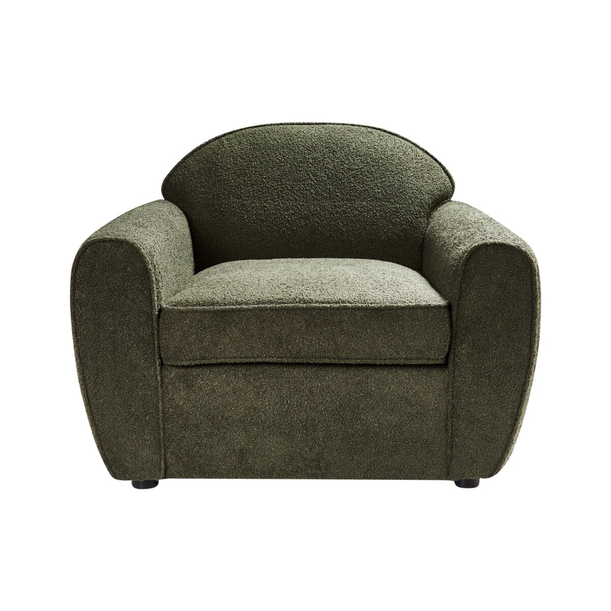 Fotel ELLEDE Boucle Ciemnozielony