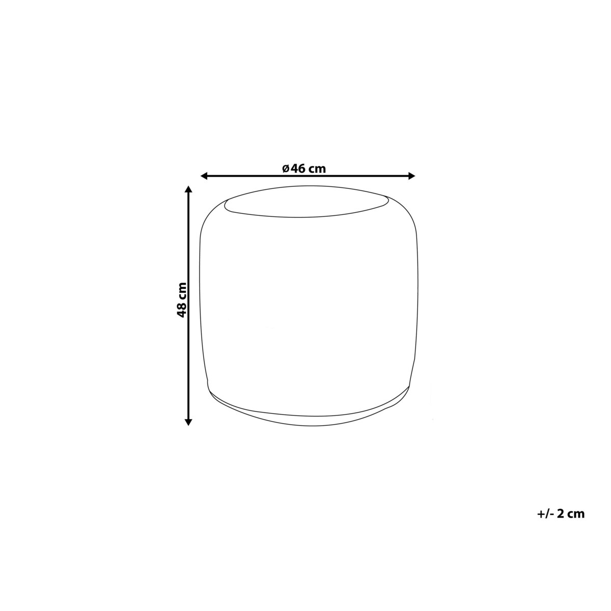 Puf ⌀ 46 cm beżowy DALAMA