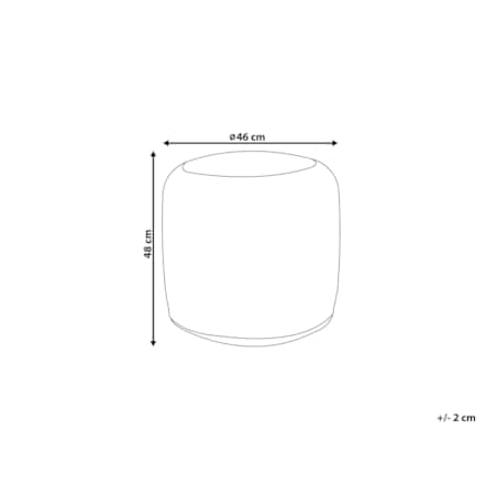 Puf ⌀ 46 cm beżowy DALAMA