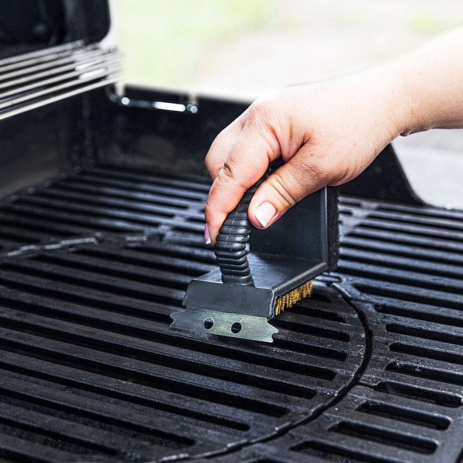 Szczotka do czyszczenia grilla 3w1, skrobak+gąbka+szczotka, KINGHOFF