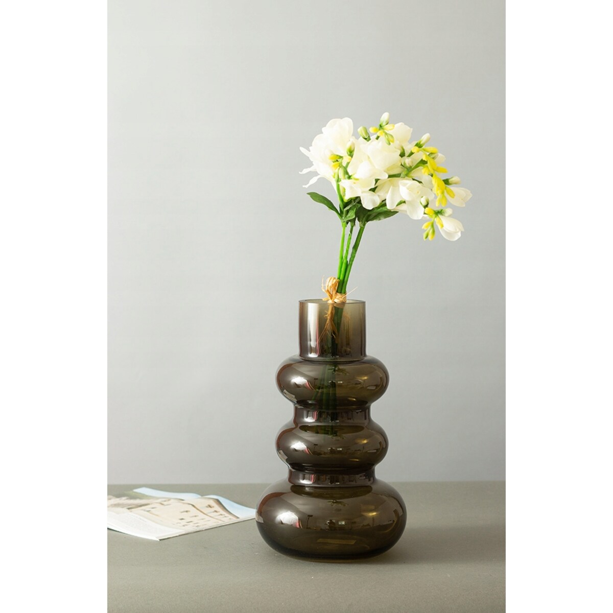 WAZON FLORA na bukiet brązowy wys. 30cm