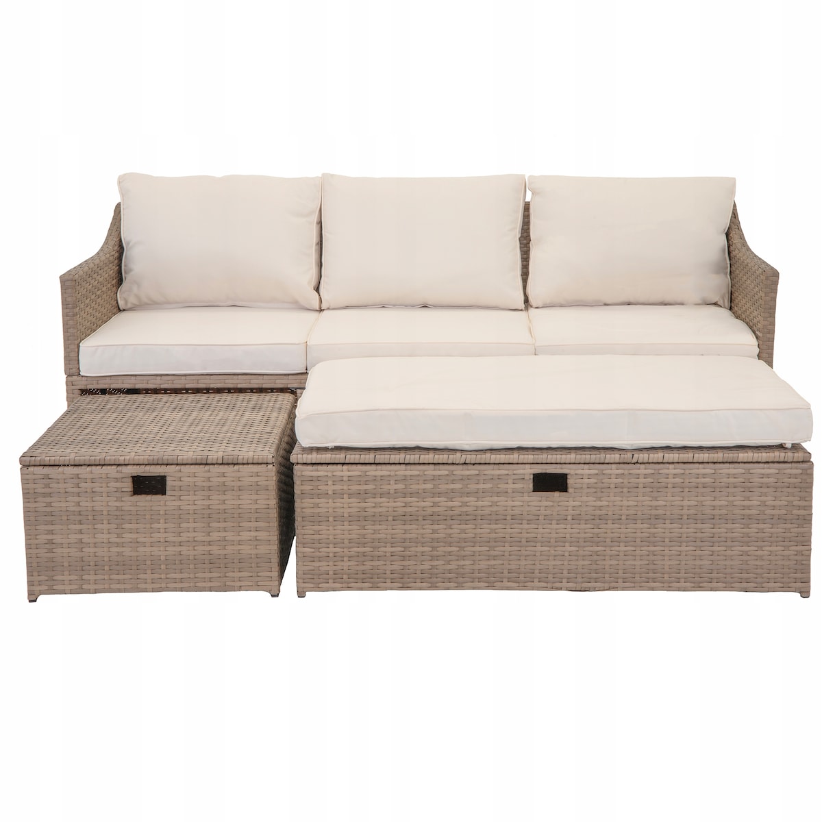 Modułowy zestaw mebli ogrodowych z technorattanu