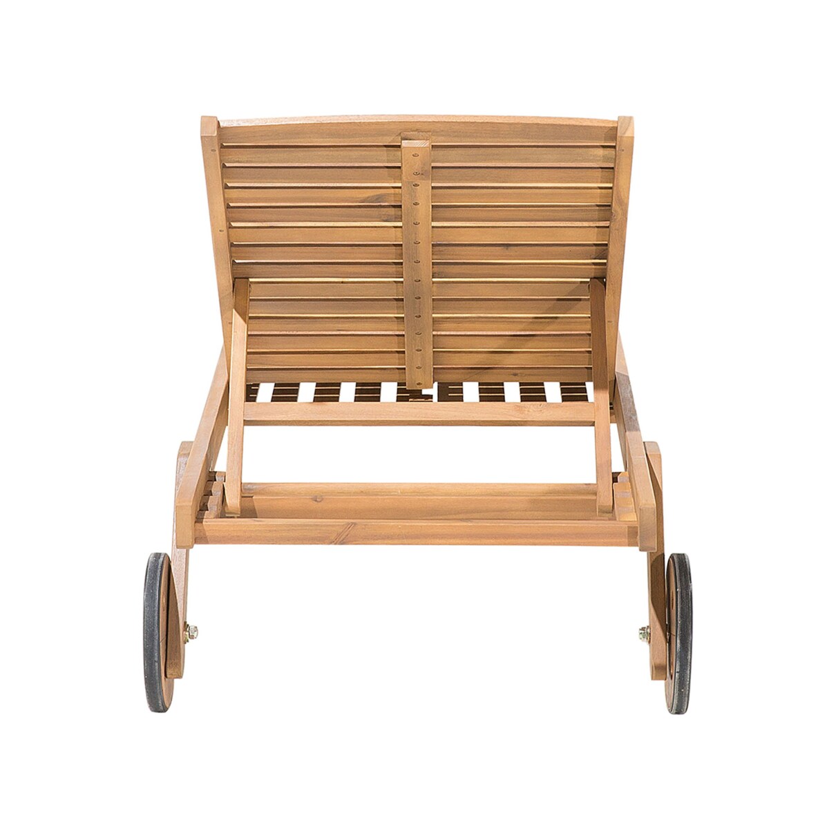 Leżak ogrodowy z poduszką CESANA PREMIUM Drewno akacjowe Jasnobeżowy