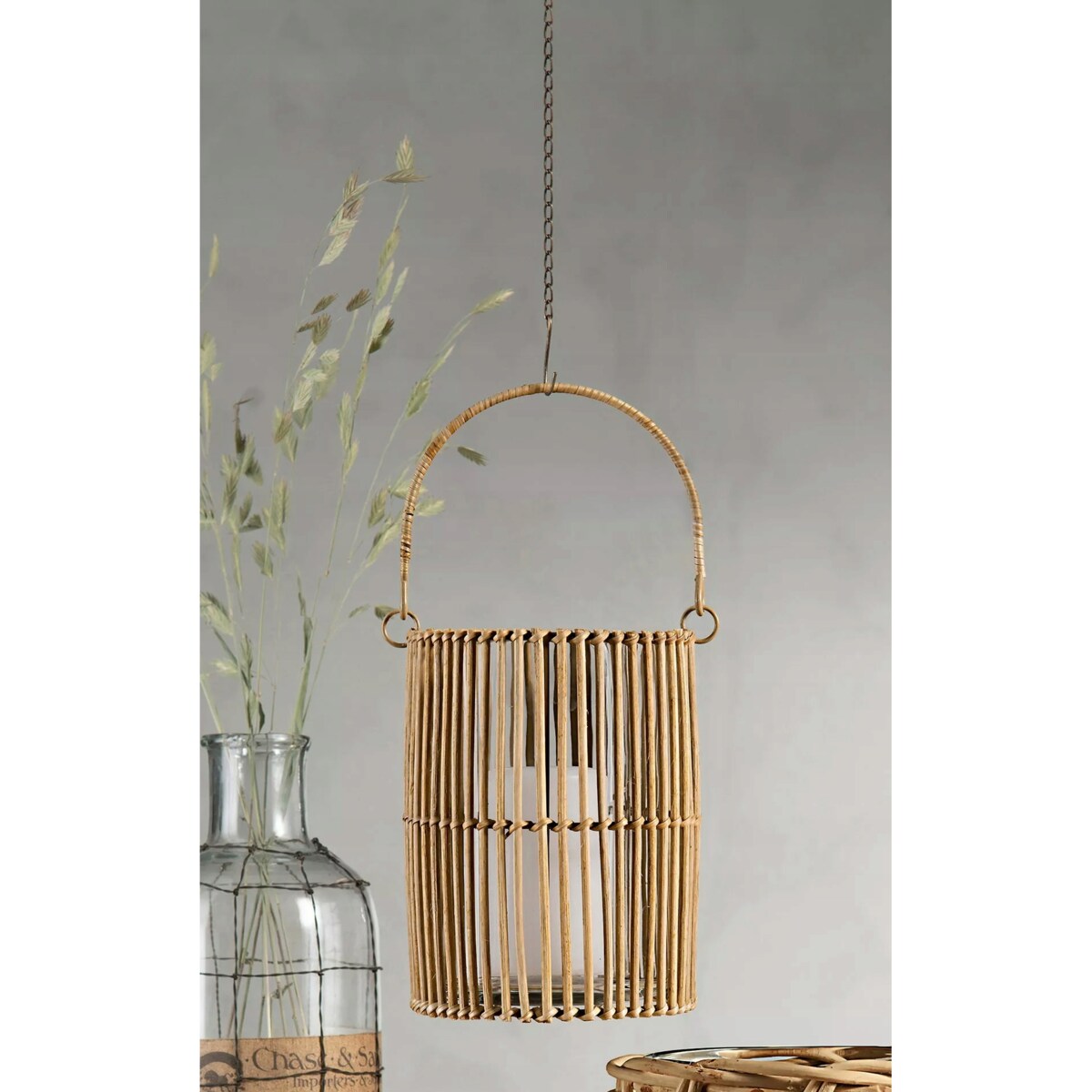 ŁAŃCUCH METALOWY 55cm łańcuszek do lampionów świeczników wieszanie 2 haki