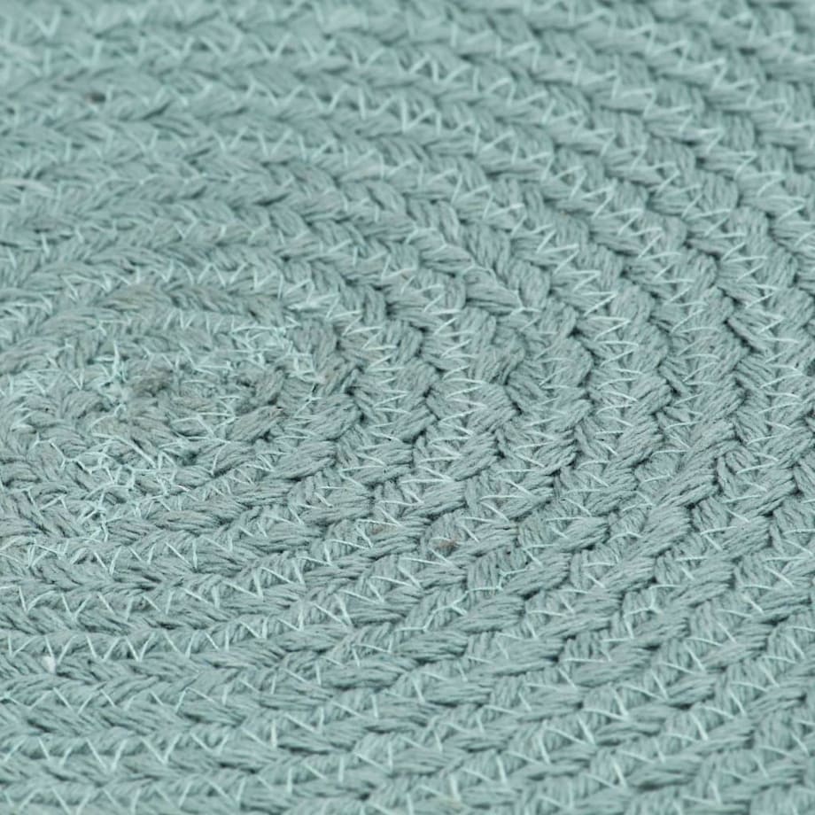 vidaXL Maty na stół, 6 szt., gładkie, zielone, 38 cm, okrągłe, bawełna