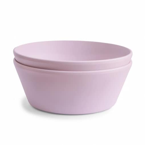 Mushie Miseczki dla dzieci okrągłe 2-pak Soft Lilac