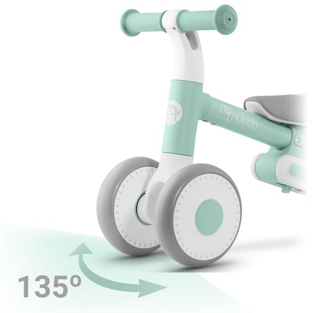 Rowerek biegowy trójkołowy Nukido jeździk dla dzieci turkusowy 760304