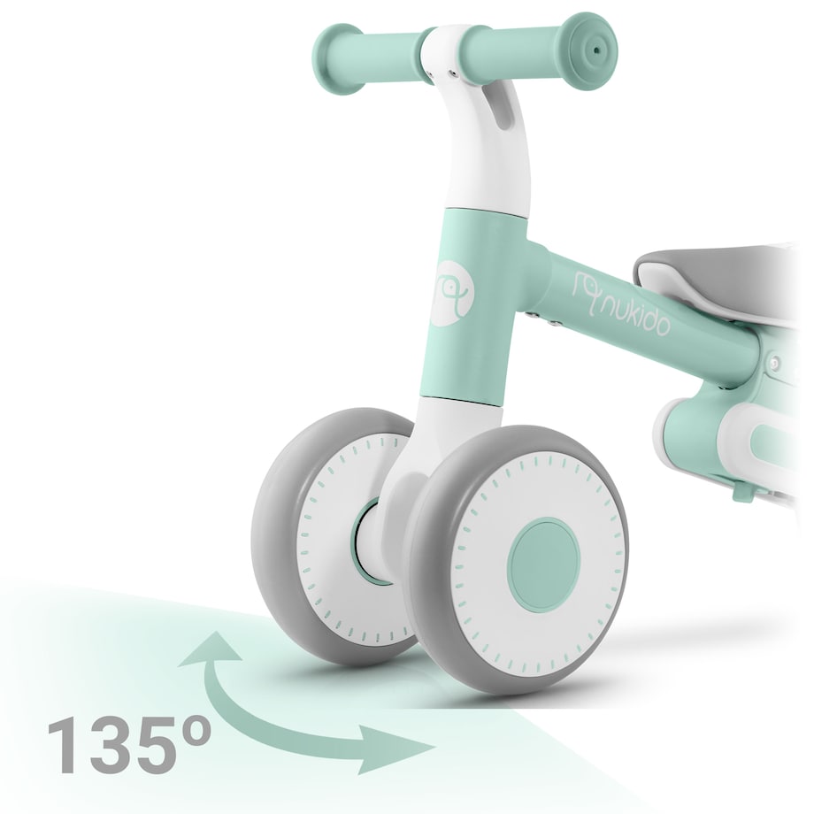 Rowerek biegowy trójkołowy Nukido jeździk dla dzieci turkusowy 760304