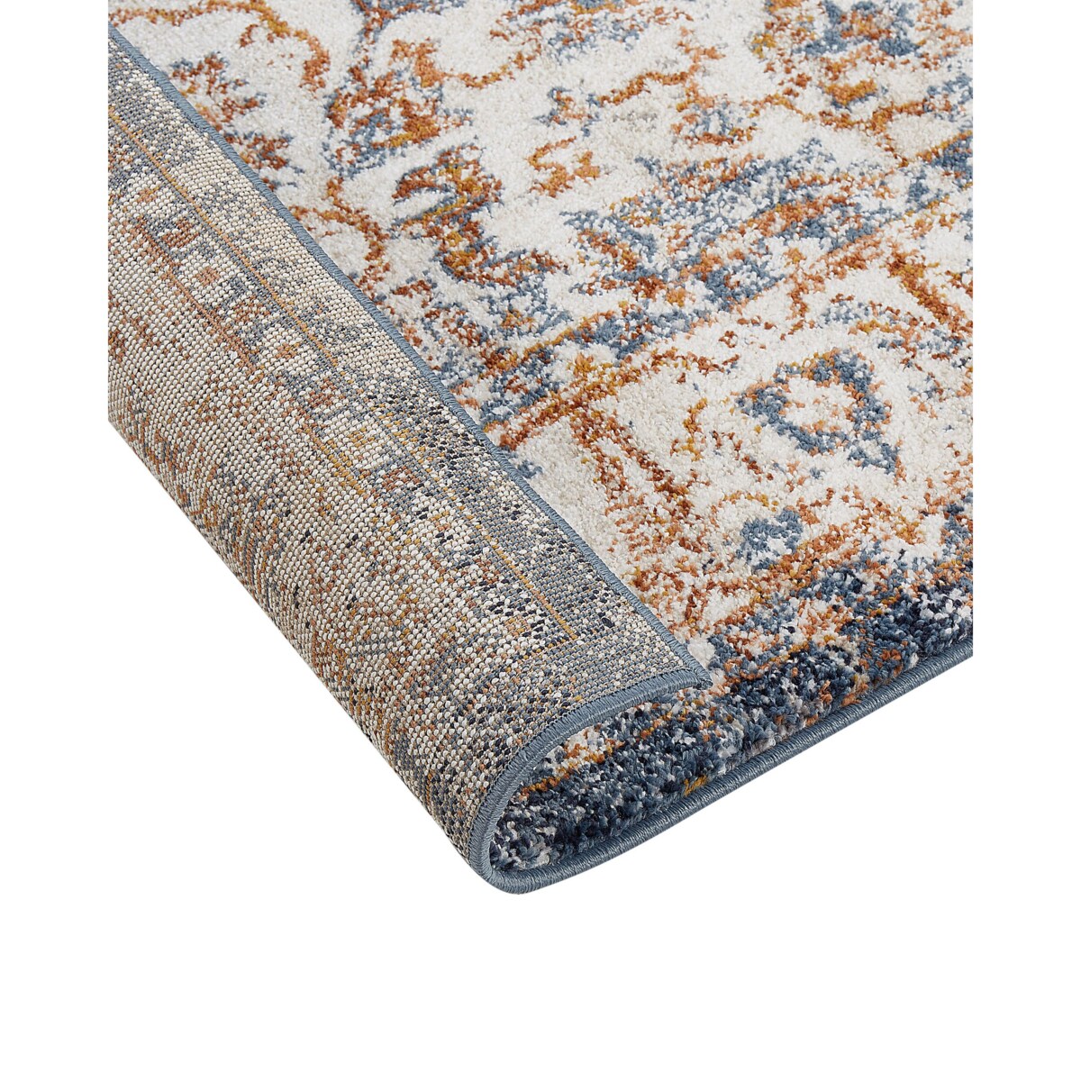 Dywan 200 x 300 cm beżowy z niebieskim DVIN