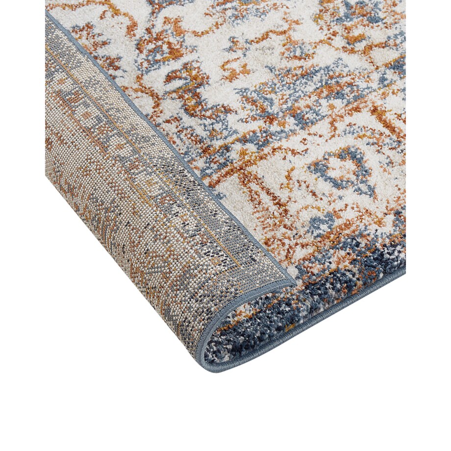 Dywan 200 x 300 cm beżowy z niebieskim DVIN