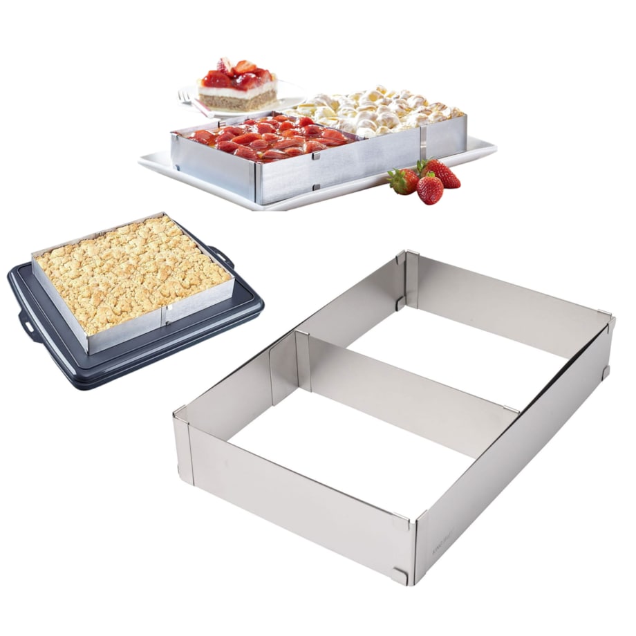 Regulowana forma do ciasta 34-52x27-18,5x5cm Tortownica Rant cukierniczy KINGHOFF