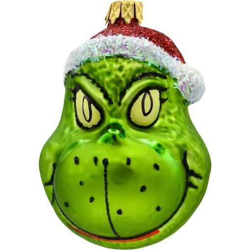 Bombka choinkowa: Grinch z czapką Mikołaja