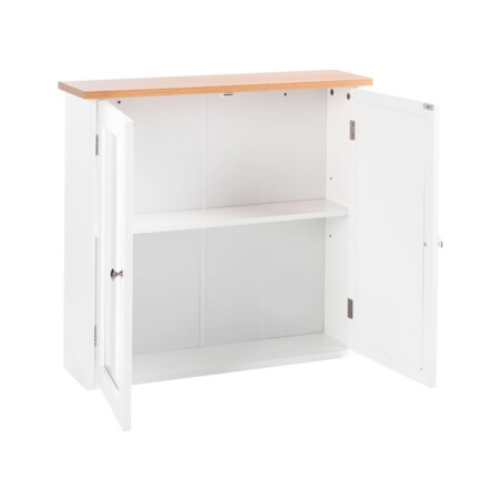 Szafka wisząca łazienkowa z lustrem ALAMOS 65 cm 60 cm Biały