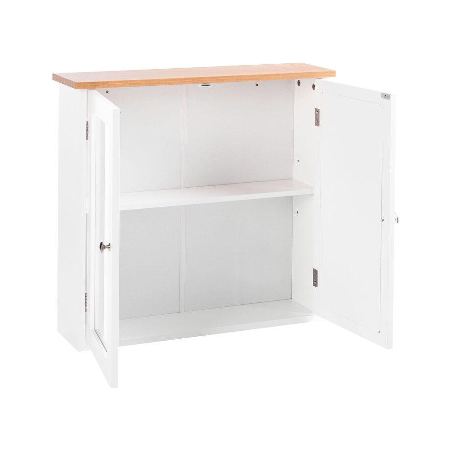 Szafka wisząca łazienkowa z lustrem ALAMOS 65 cm 60 cm Biały